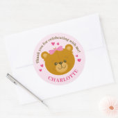 Sticker Merci Ours Teddy Personnalisé (Enveloppe)