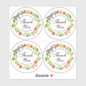 Sticker Merci Papillon Mariage de courroie ou douche Effac (Feuille)