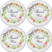 Sticker Merci Papillon Mariage de courroie ou douche Effac (Devant)