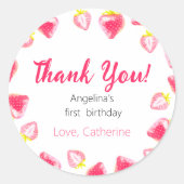 Sticker Merci pour le premier anniversaire. (Devant)