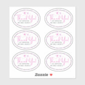 Sticker Merci Pour Le Soutien À Ma Petite Entreprise (Feuille)