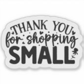 Sticker Merci pour Shopping Small (Devant)