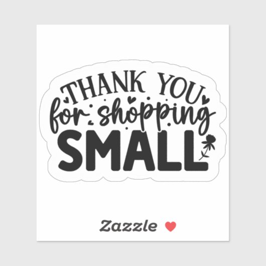 Sticker Merci pour Shopping Small (Feuille)