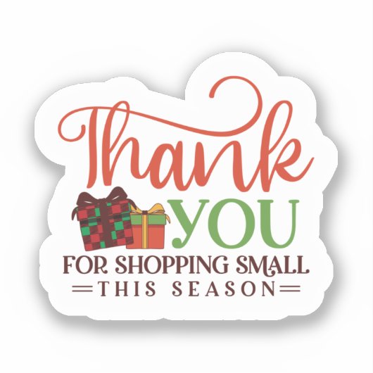 Sticker Merci pour Shopping Small (Recto)