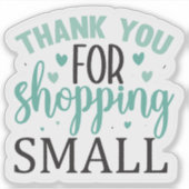 Sticker Merci pour Shopping Small (Devant)