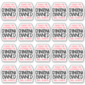 Sticker Merci pour soutenir les entreprises appartenant à  (Devant)