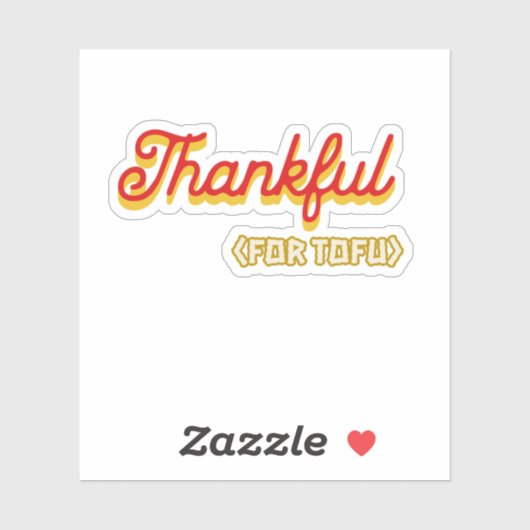 Sticker Merci pour Tofu (Feuille)