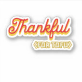 Sticker Merci pour Tofu (Devant)