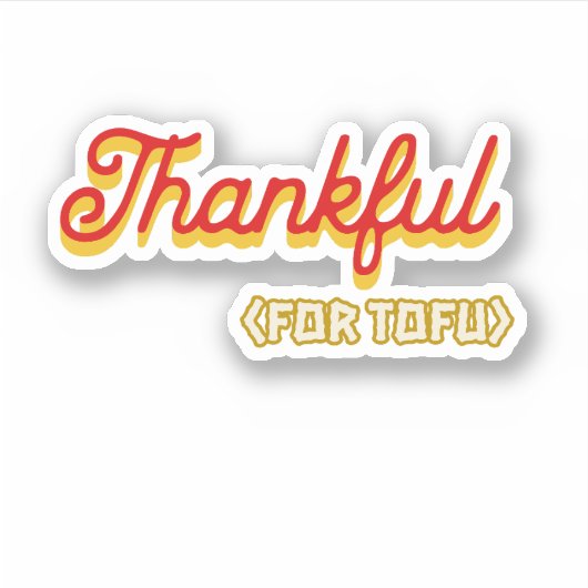 Sticker Merci pour Tofu (Devant)
