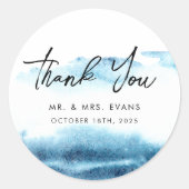 Sticker Merci pour un Mariage moderne. (Devant)