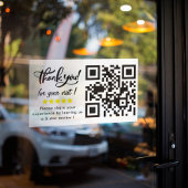 Sticker Merci Pour Visiter QR Code 5 Étoiles Demande de ré