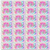 Sticker Merci pour votre commande Bright Tie Dye Business (Devant)