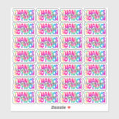 Sticker Merci pour votre commande Bright Tie Dye Business (Feuille)