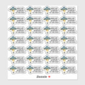 Sticker Merci pour votre commande Funny Cow Pun Business (Feuille)