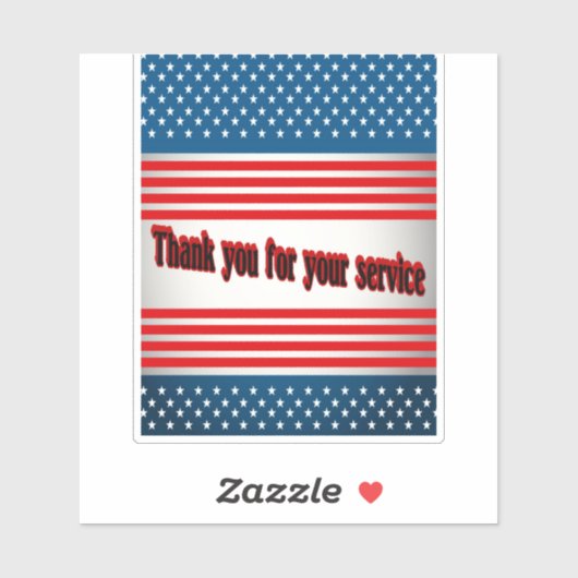 Sticker Merci pour votre service (Feuille)