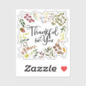 Sticker Merci Pour Vous - Thanksgiving (Feuille)