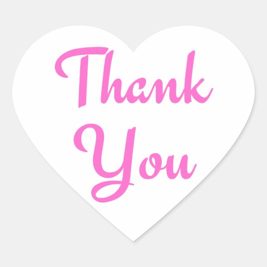 Sticker Merci pourpre / Coeur rose - Étiquette (Devant)