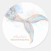 Sticker Merci rond de la queue de sirène (Devant)