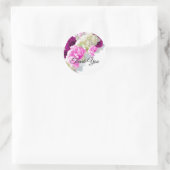 Sticker Merci rose et Peony Bouquet (Sac)