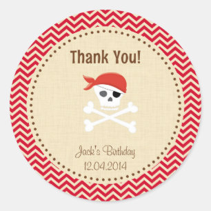 Sticker Merci Rustique Pirate