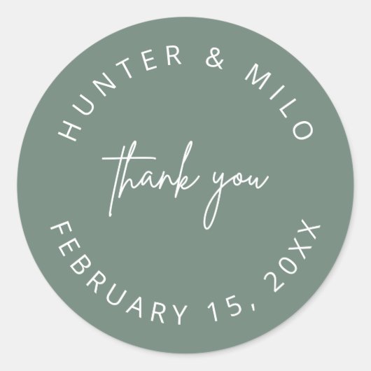 Sticker Merci simple de mariage Favoriser Étiquett (Devant)