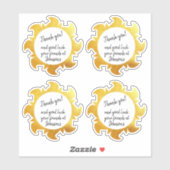 sticker Merci soleil or (Feuille)