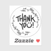 Sticker Merci Sourire (Feuille)