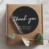 Sticker Merci | Style typographique noir