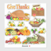Sticker Merci Thanksgiving Contour (Feuille)