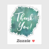 Sticker Merci turquoise (Feuille)