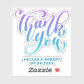 Sticker Merci typographie moderne (Feuille)