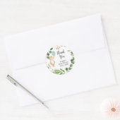 Sticker Merci vert Teddy Bear (Enveloppe)