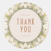 Sticker Merci Vintage Art Nouveau Mucha (Devant)