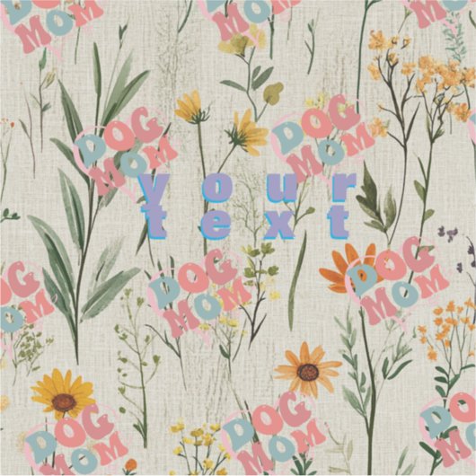 Sticker mère de chien floral (Devant)