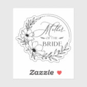 Sticker mère de la mariée (Feuille)