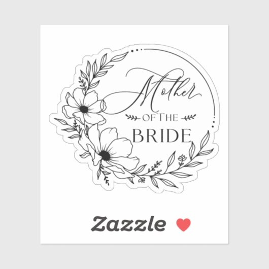 Sticker mère de la mariée (Feuille)