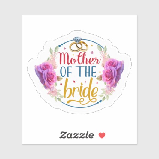 Sticker "Mère de la mariée" (Feuille)