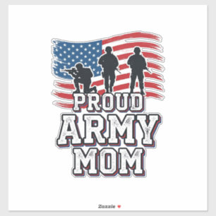 Sticker Mère de l'armée fière Vintage Militaire Patriotiqu