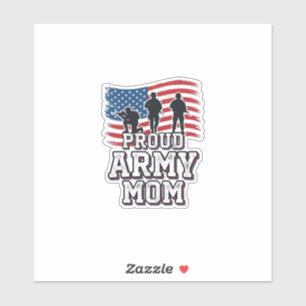 Sticker Mère de l'armée fière Vintage Militaire Patriotiqu
