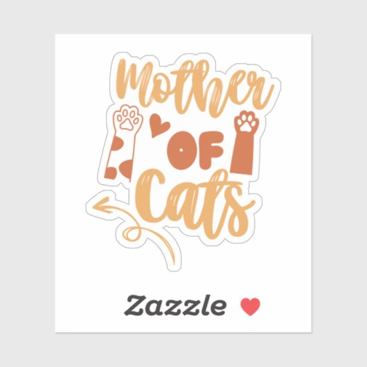 Sticker Mère des chats (Feuille)