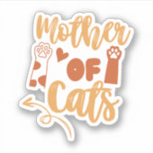 Sticker Mère des chats (Devant)