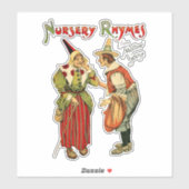 Sticker Mère Goose Vieux homme Nursery Rhymes art (Feuille)