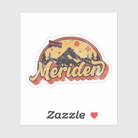 Sticker Meriden, Connecticut (Feuille)