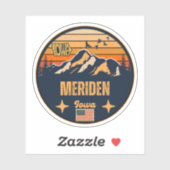 Sticker Meriden, Iowa (Feuille)