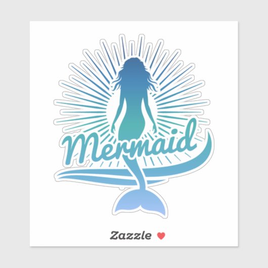 Sticker Mermaid Beach (Feuille)