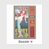 Sticker mermaid de l'île de coney rouge Thunder_Cove (Feuille)