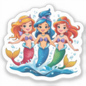 Sticker Mermaid Friends Personalized Fun set (Recto)