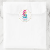 Sticker Mermaid Merci Étiquettes Anniversaire Fave (Sac)