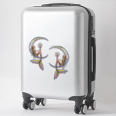 Sticker Mermaid Moon par Molly Harrison Imaginaire Art (Sur valise)