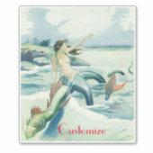Sticker Mermaid Riding Serpent de mer Thunder_Cove (Devant)